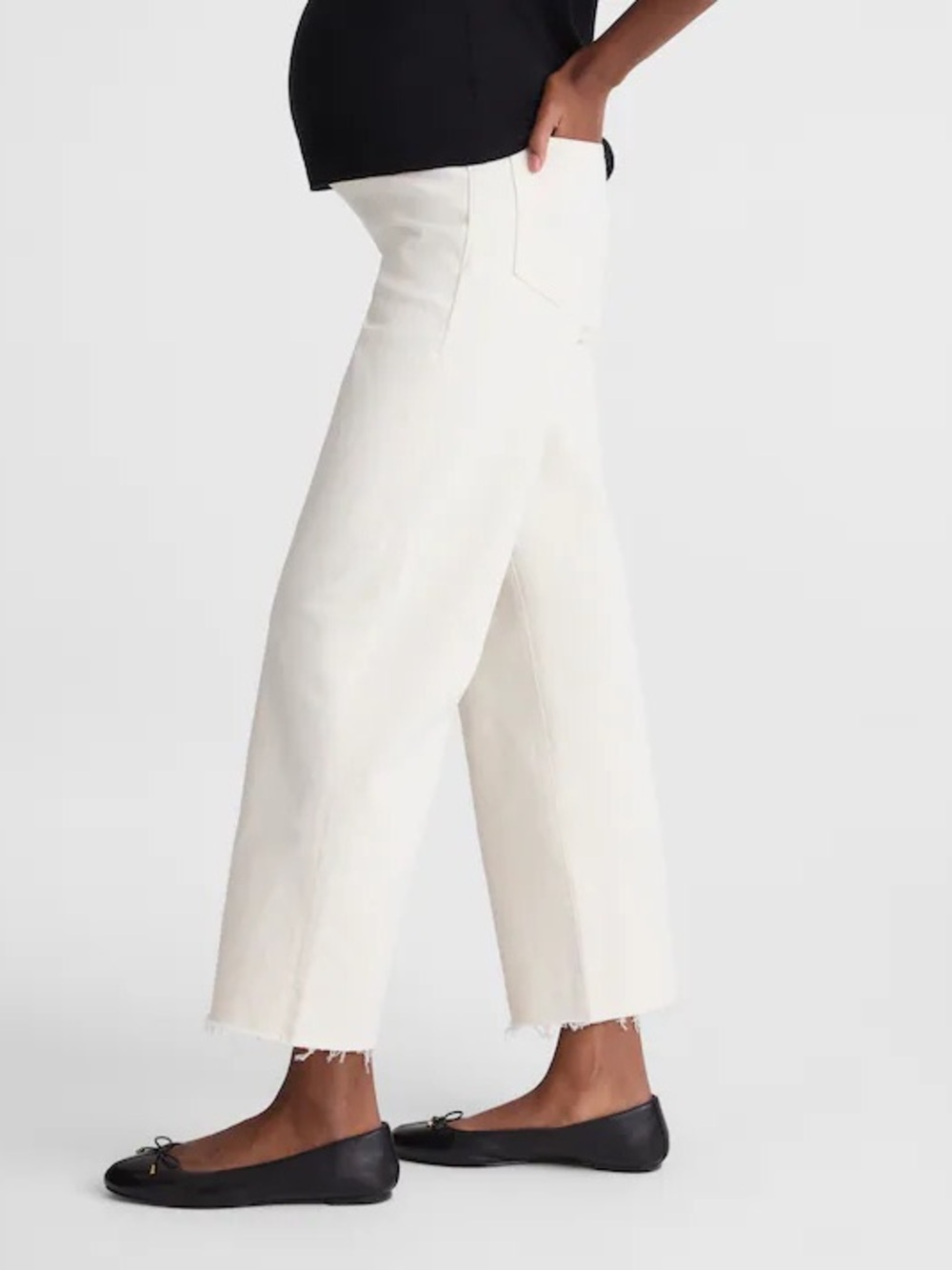Madewell The Maternity Perfect Vintage Wide-Leg Crop Jean in Vintage Canvas